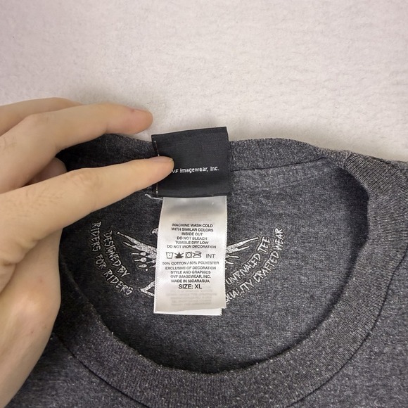 Harley Davidson XL Long Sleeve Eureka Springs AR Hog Boar Biker Built Charcoal - Picture 3 of 10